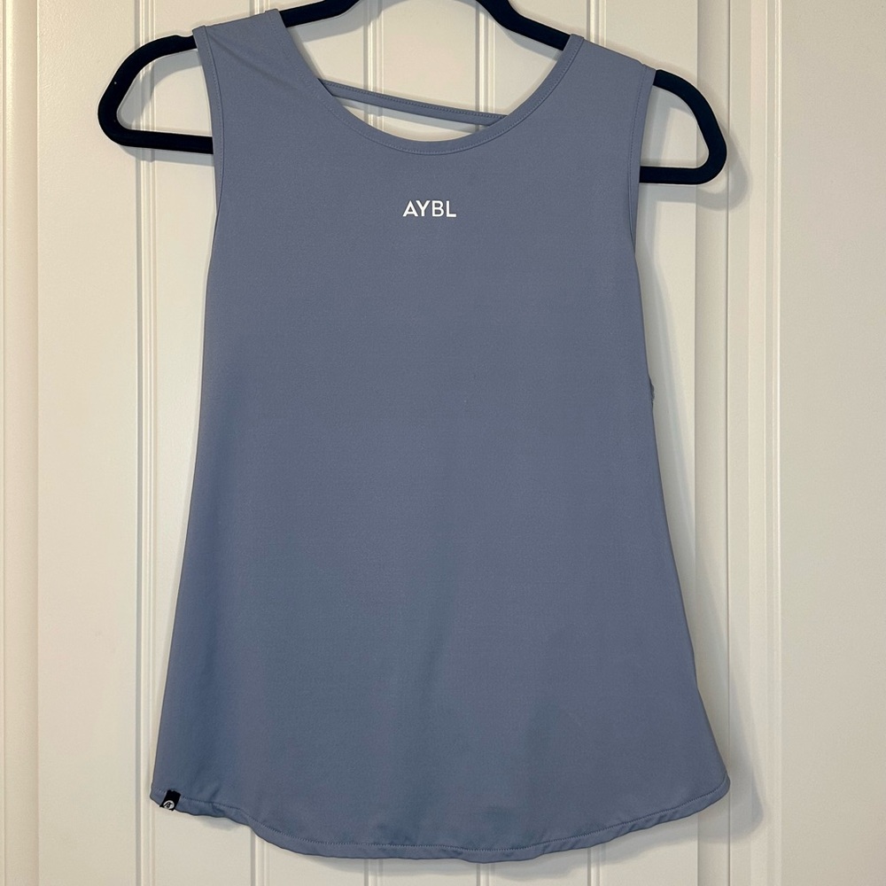 AYBL Blue Open Back Tank Top